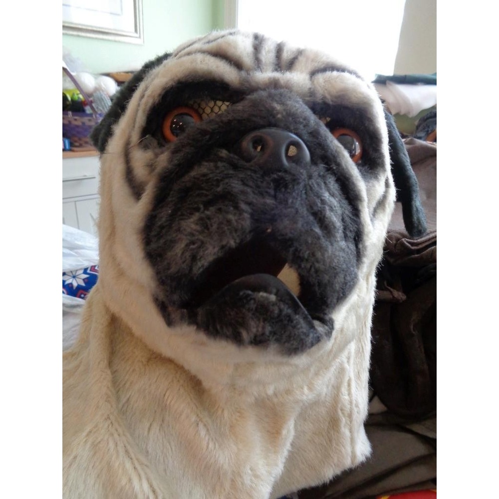 Pug Dog Costume Mask Furry Cosplay